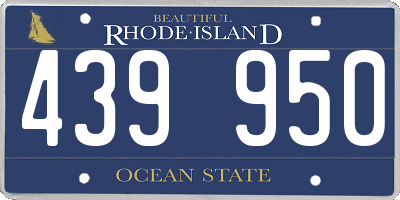 RI license plate 439950