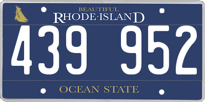 RI license plate 439952