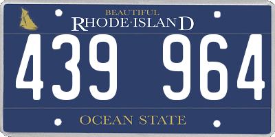 RI license plate 439964