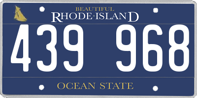 RI license plate 439968