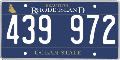 RI license plate 439972