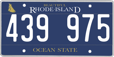 RI license plate 439975