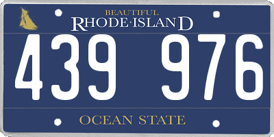 RI license plate 439976