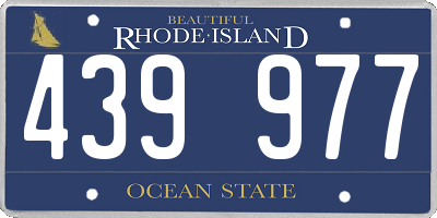 RI license plate 439977