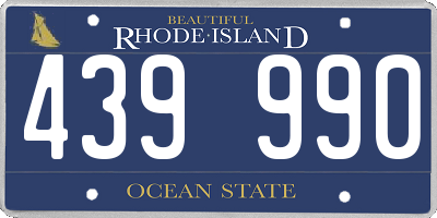 RI license plate 439990
