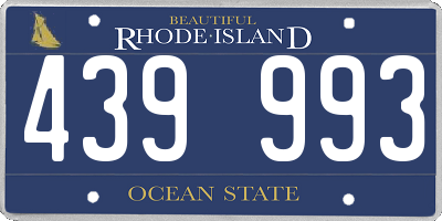 RI license plate 439993