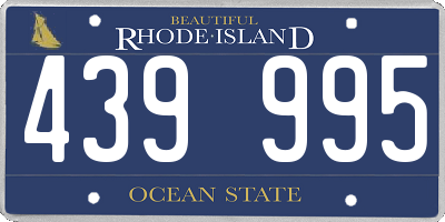 RI license plate 439995