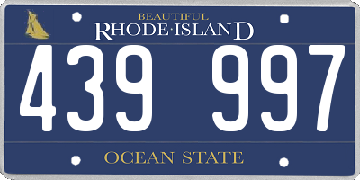 RI license plate 439997