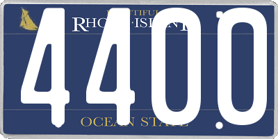 RI license plate 4400