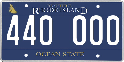 RI license plate 440000