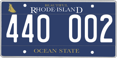 RI license plate 440002
