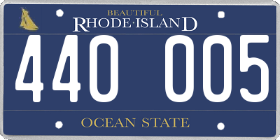 RI license plate 440005