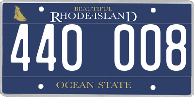 RI license plate 440008