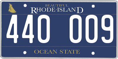 RI license plate 440009