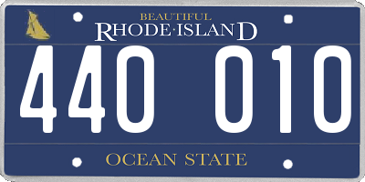 RI license plate 440010