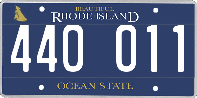 RI license plate 440011