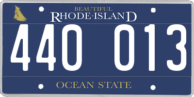 RI license plate 440013