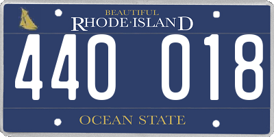 RI license plate 440018