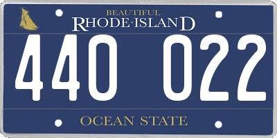 RI license plate 440022