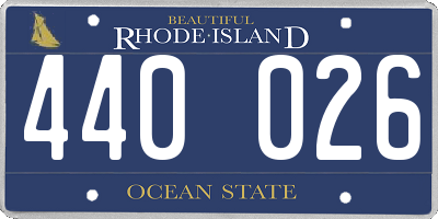 RI license plate 440026