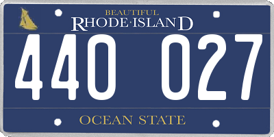 RI license plate 440027