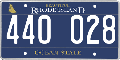 RI license plate 440028