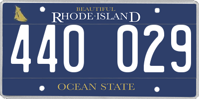 RI license plate 440029
