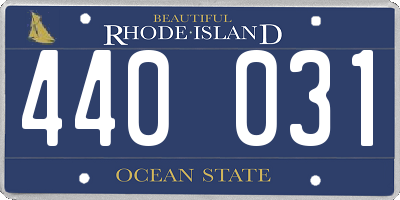RI license plate 440031
