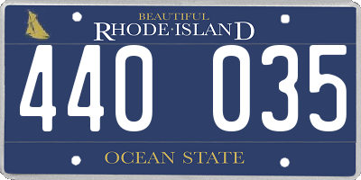 RI license plate 440035