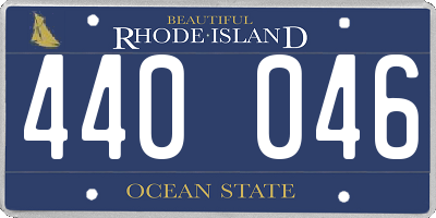 RI license plate 440046