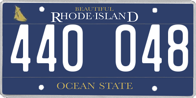 RI license plate 440048