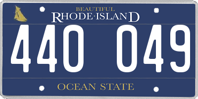 RI license plate 440049