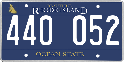 RI license plate 440052