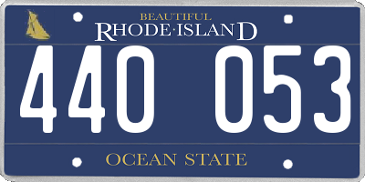 RI license plate 440053