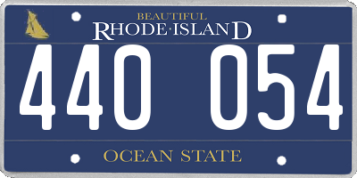 RI license plate 440054