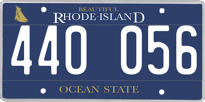 RI license plate 440056