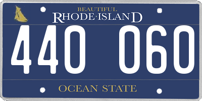RI license plate 440060