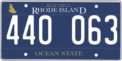 RI license plate 440063