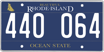 RI license plate 440064