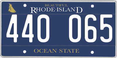 RI license plate 440065