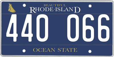 RI license plate 440066