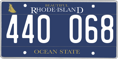 RI license plate 440068