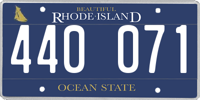 RI license plate 440071