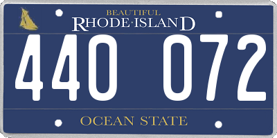 RI license plate 440072