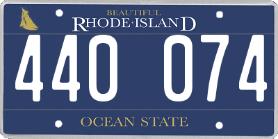 RI license plate 440074