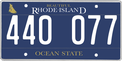 RI license plate 440077