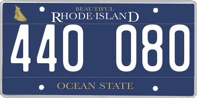 RI license plate 440080