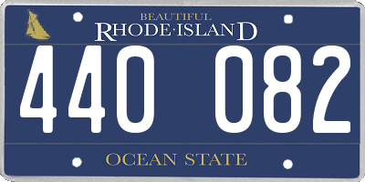 RI license plate 440082