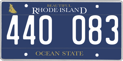RI license plate 440083