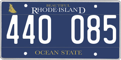 RI license plate 440085